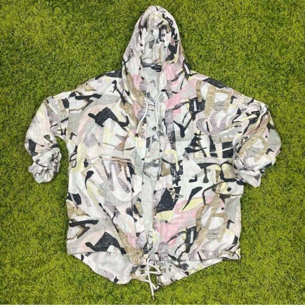 100% Linen Jacket Unique Print